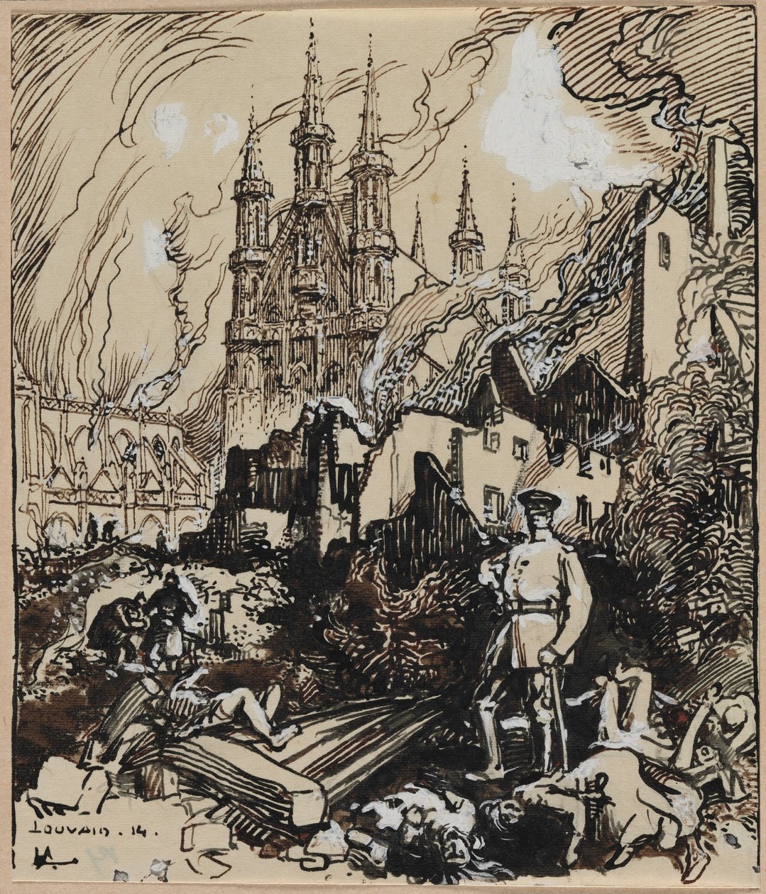 Louvain, 1914 - Auguste Louis Lepère