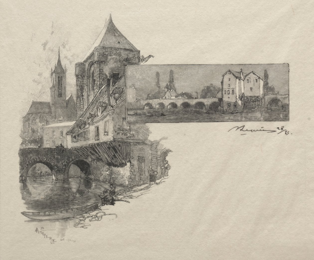 Moret - Le moulin à tan - Auguste Louis Lepère
