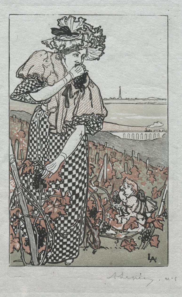 Almanach de Paris, 1897 : Automne - Auguste Louis Lepère