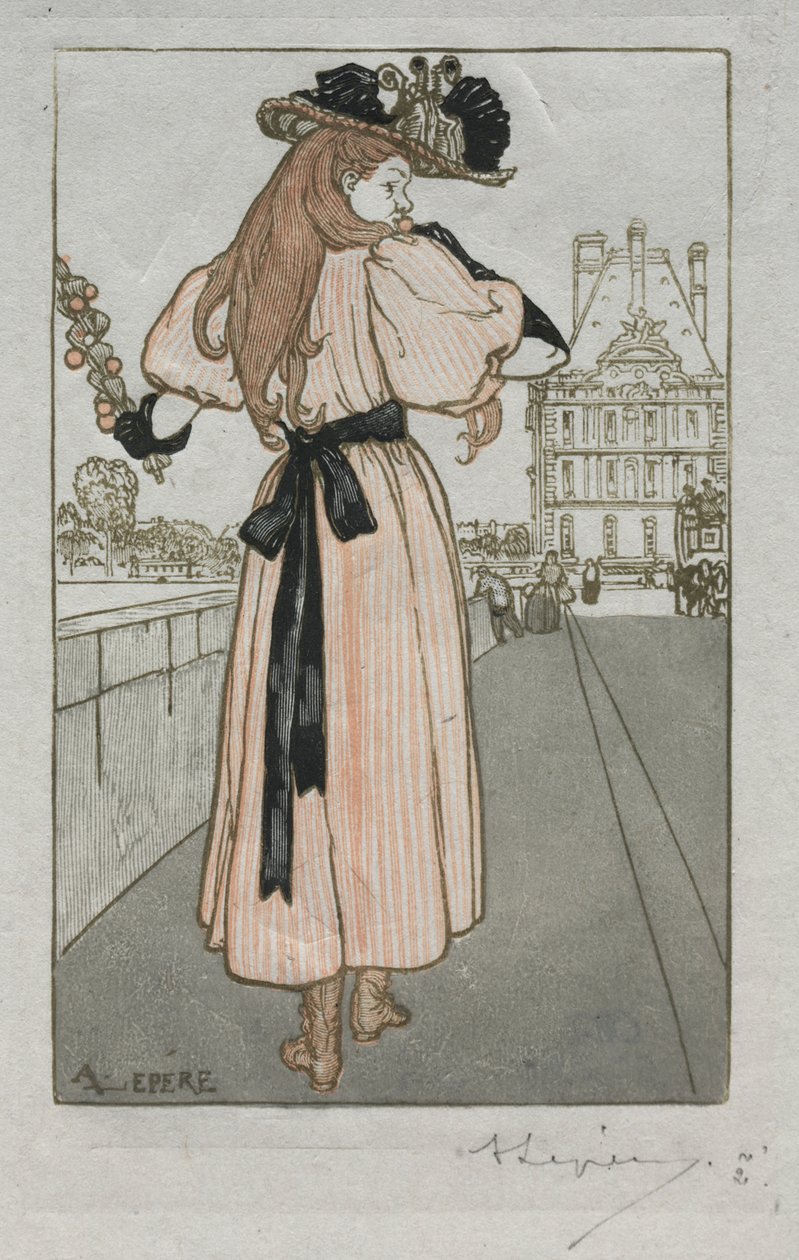 Almanach de Paris, 1897: Printemps - Auguste Louis Lepère