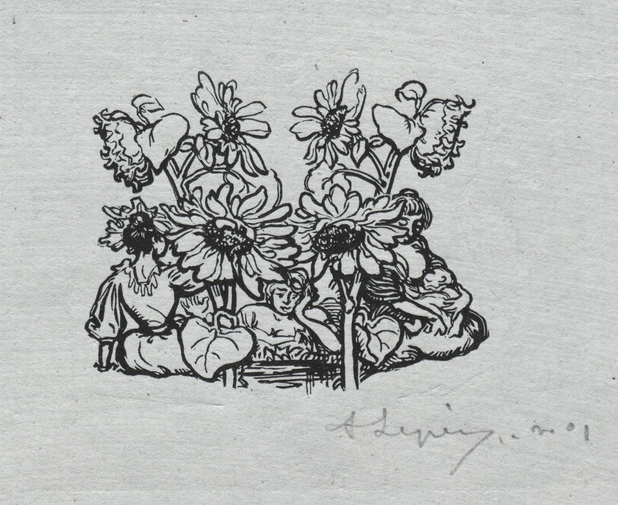 Almanach de Paris, 1897 : Queue de chapitre, Été, 1897 - Auguste Louis Lepère