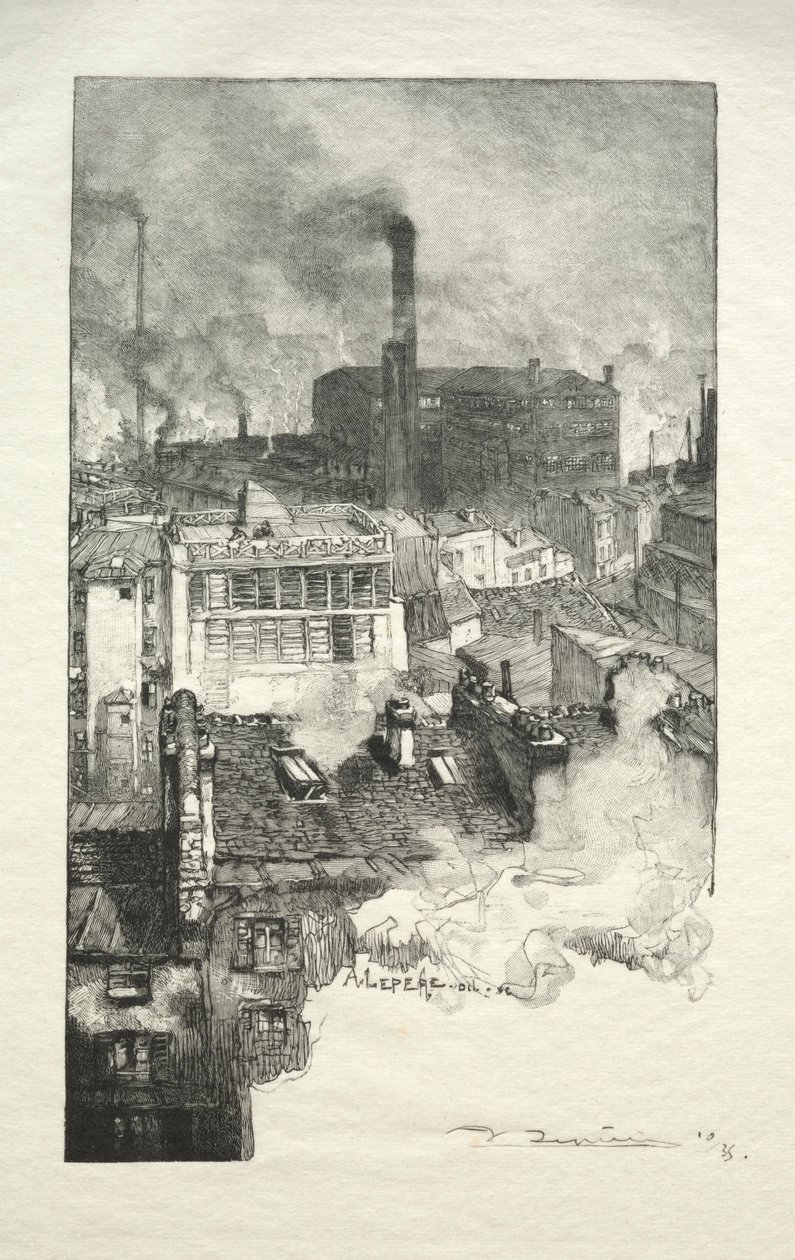 Quartier des Gobelins, 1889 - Auguste Louis Lepère