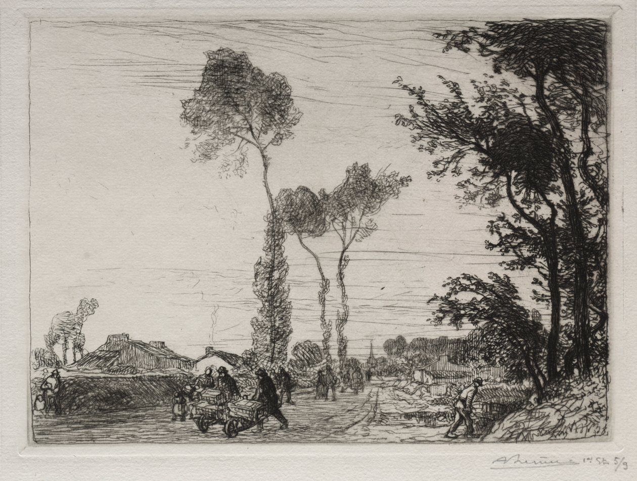 Retour du marché de St. Jean-de-Mont - Auguste Louis Lepère