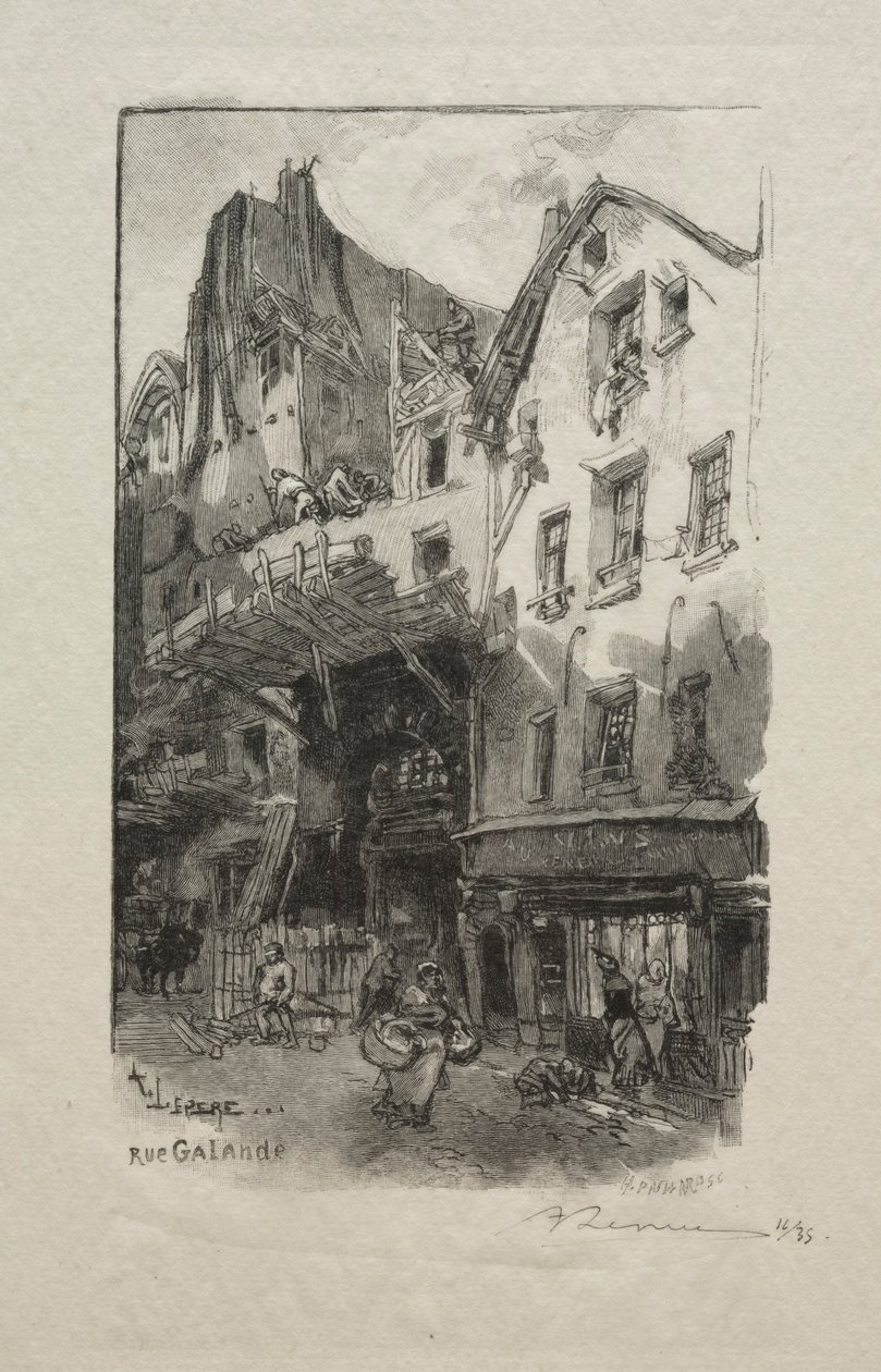 Rue Galande - Auguste Louis Lepère