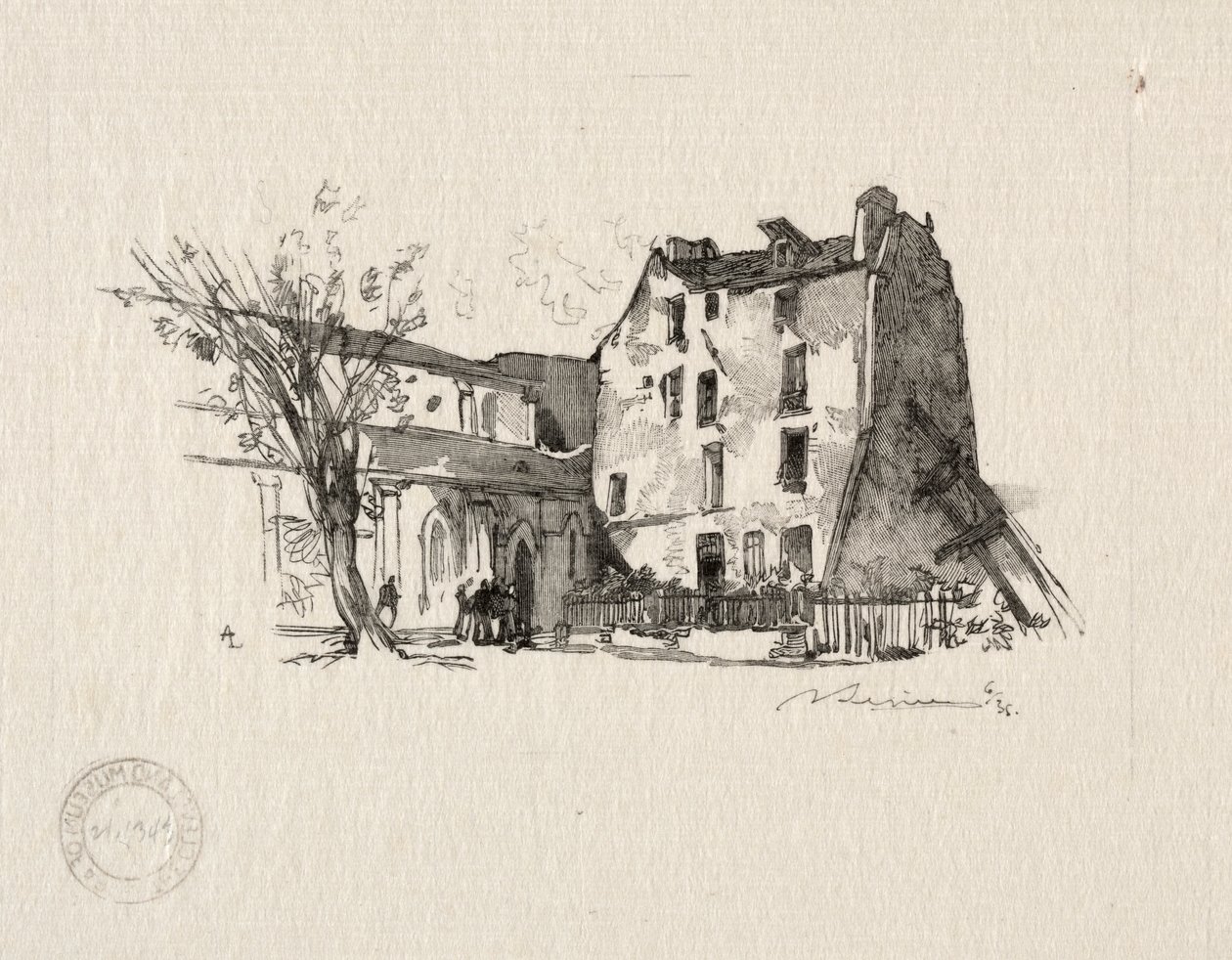Saint Julien le Pauvre : Le Presbytère - Auguste Louis Lepère