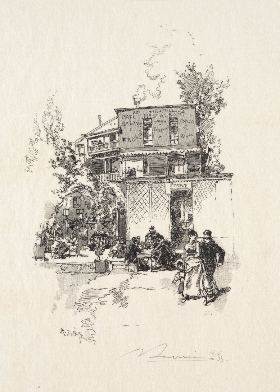Une Guinguette - Auguste Louis Lepère