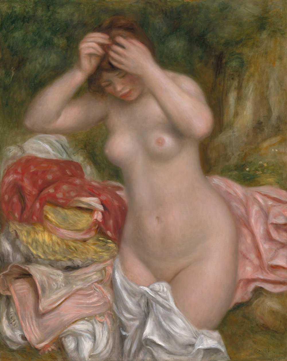 Baigneuse arrangeant ses cheveux - Auguste Renoir