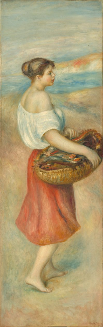 Fille avec un panier de poissons - Auguste Renoir