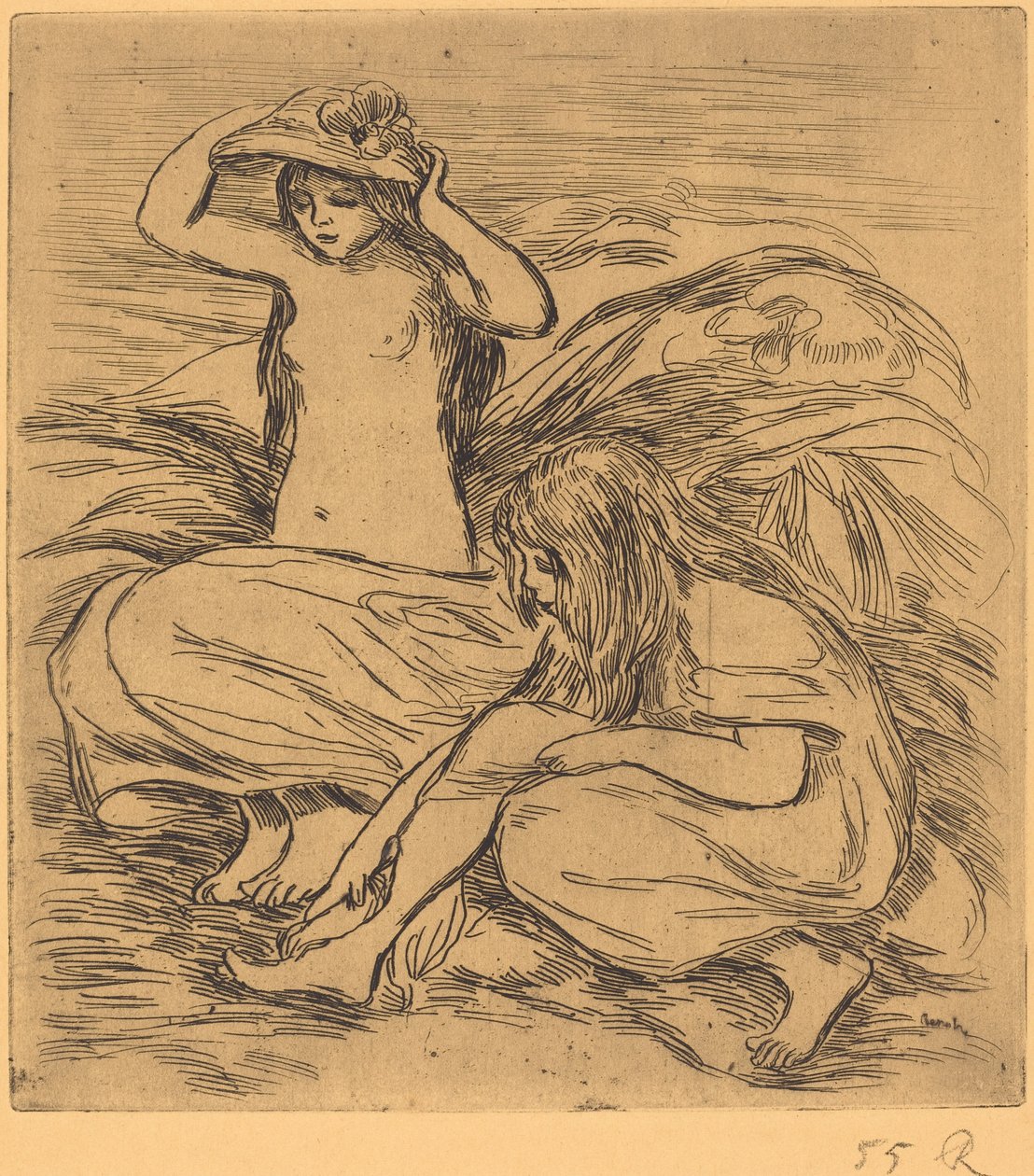 Les deux baigneuses - Auguste Renoir