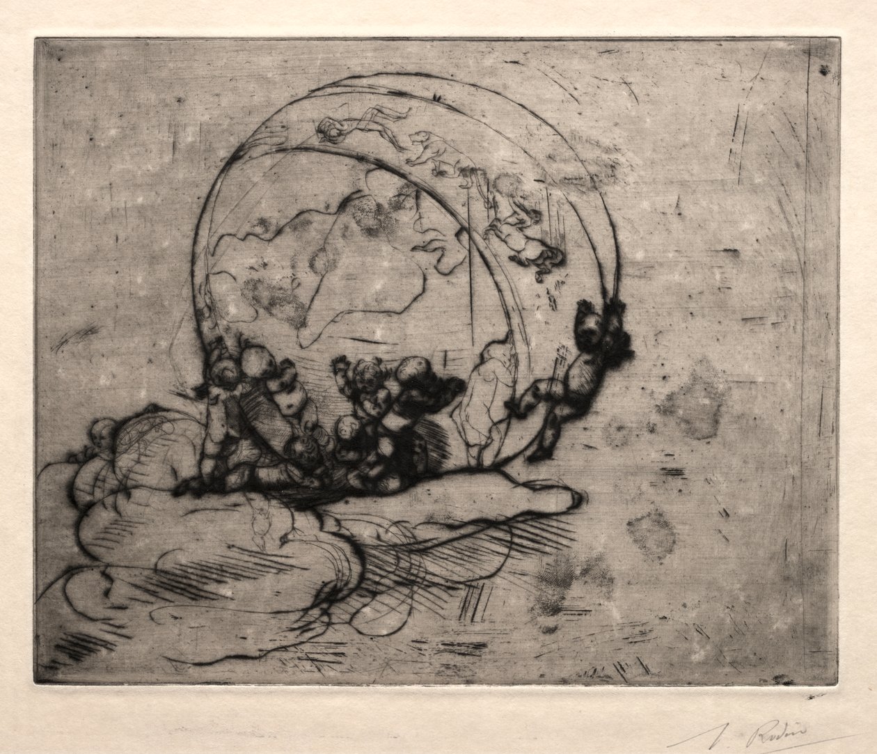 Les cupidons à la tête du monde - Auguste Rodin
