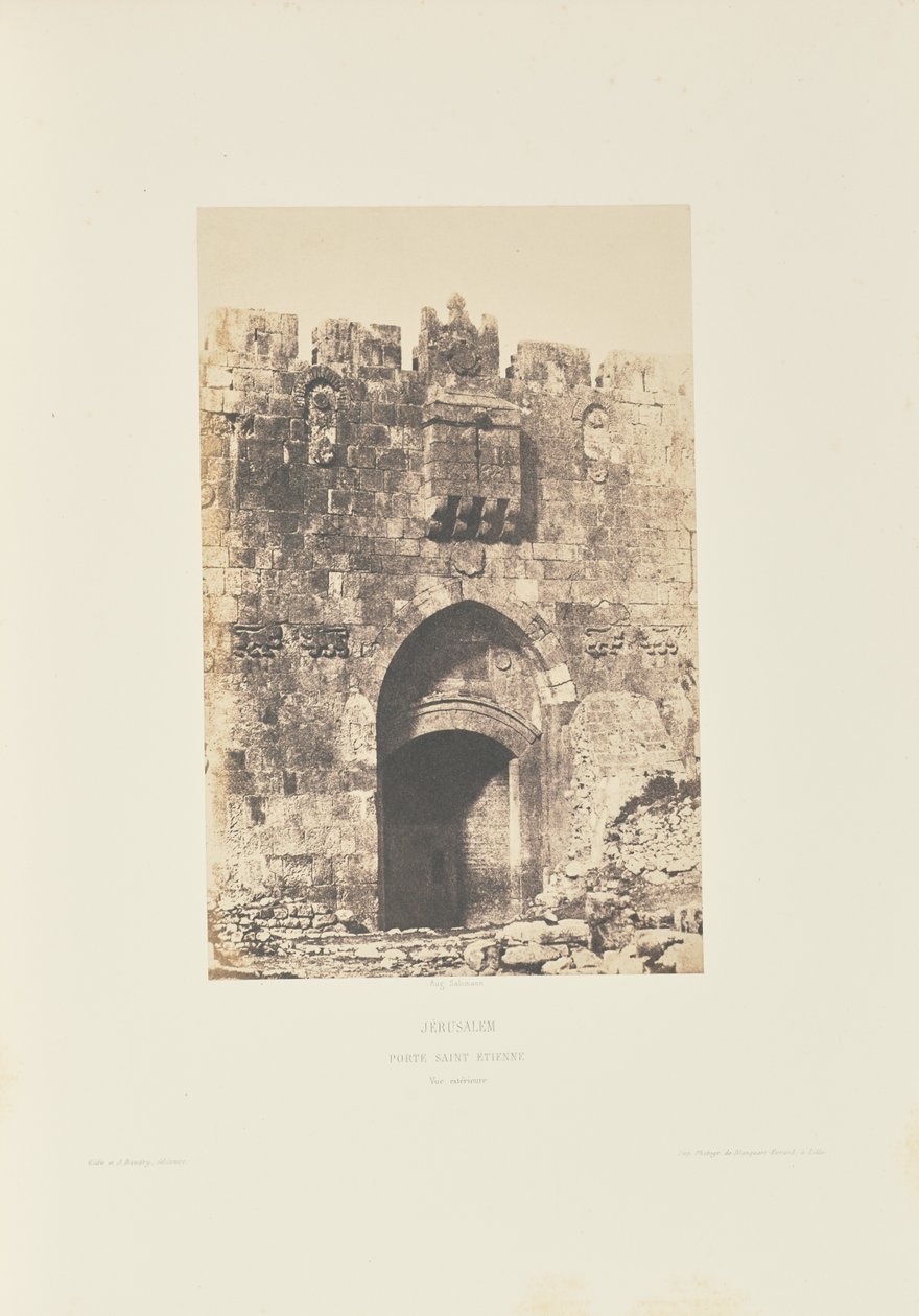 Jérusalem. Porte Saint Étienne. Vue extérieure - Auguste Salzmann