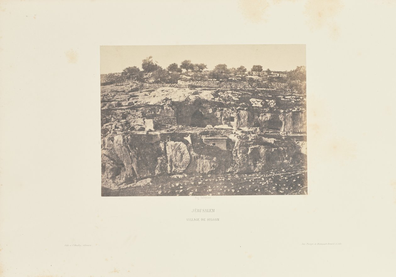 Jérusalem. Village de Siloam - Auguste Salzmann