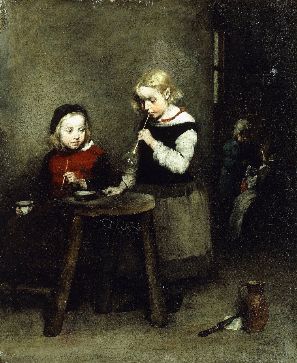 Souffler des bulles - Auguste Theodule Ribot