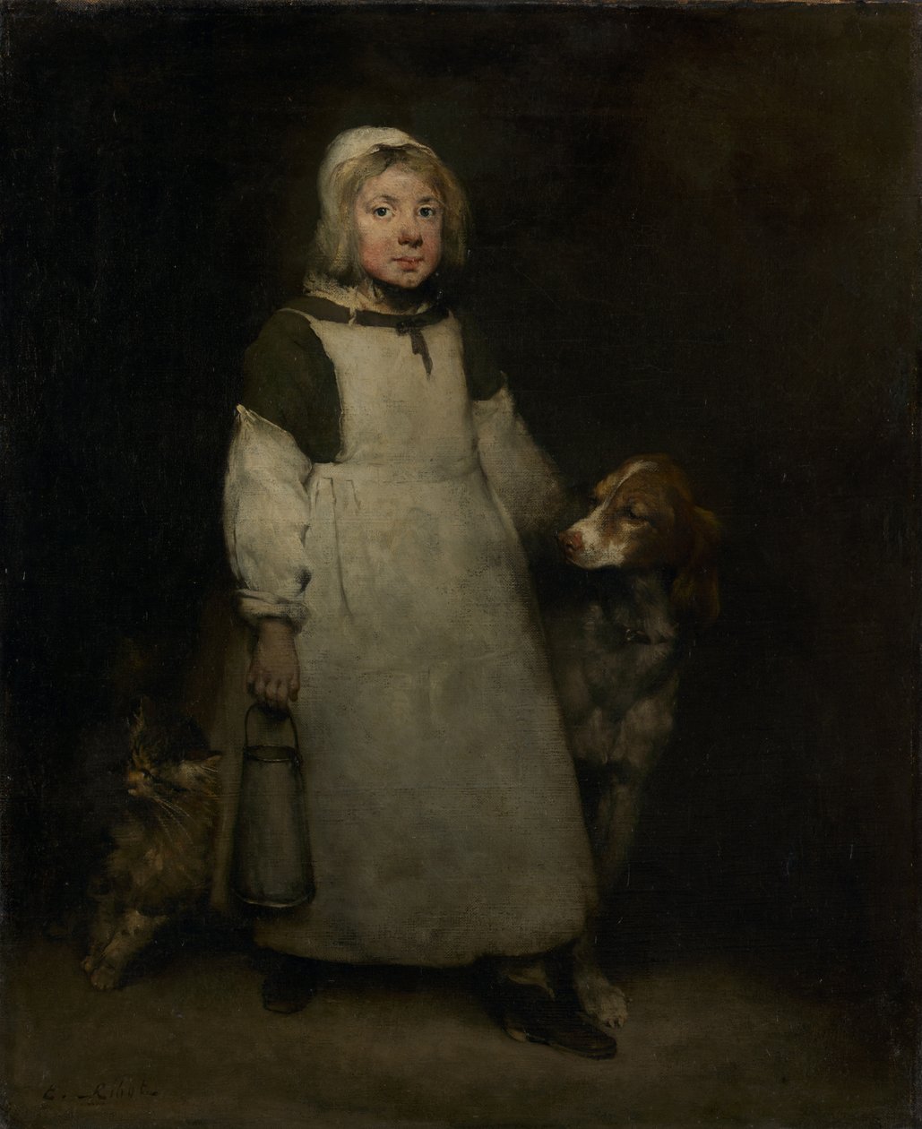 La petite laitière, vers 1865 - Auguste Theodule Ribot