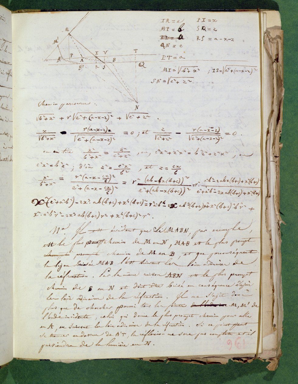 Ms 3412 Page de notes expérimentales, 1823 - Augustin Jean Fresnel