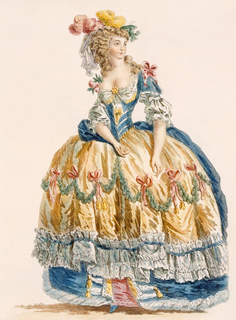Robe de bal élaborée pour dame, gravée par Dupin, de 