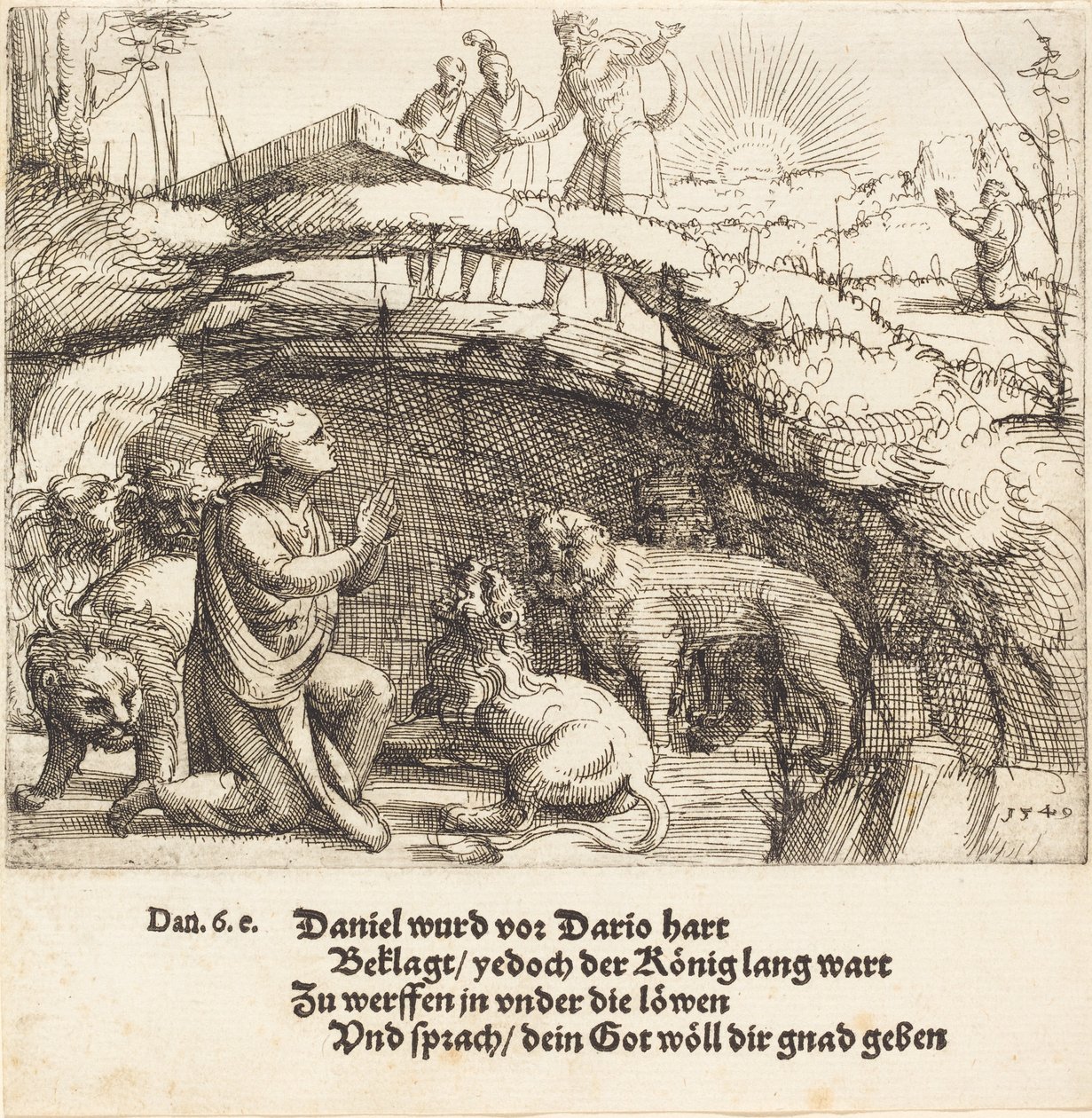 Daniel dans la fosse aux lions, 1549 - Augustin Hirschvogel