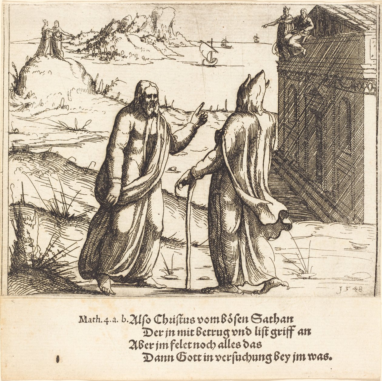 La Tentation du Christ - Augustin Hirschvogel