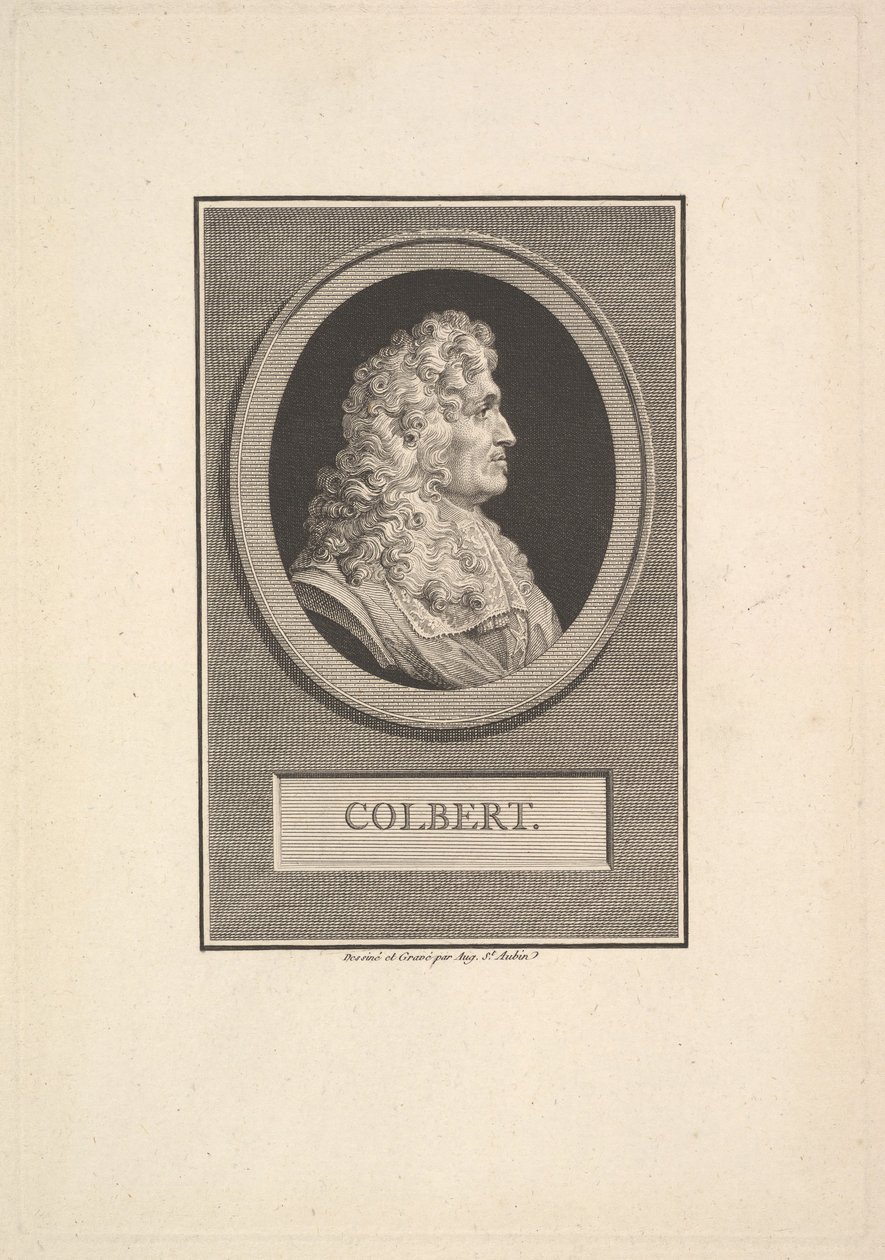 Portrait de Colbert - Augustin de Saint Aubin
