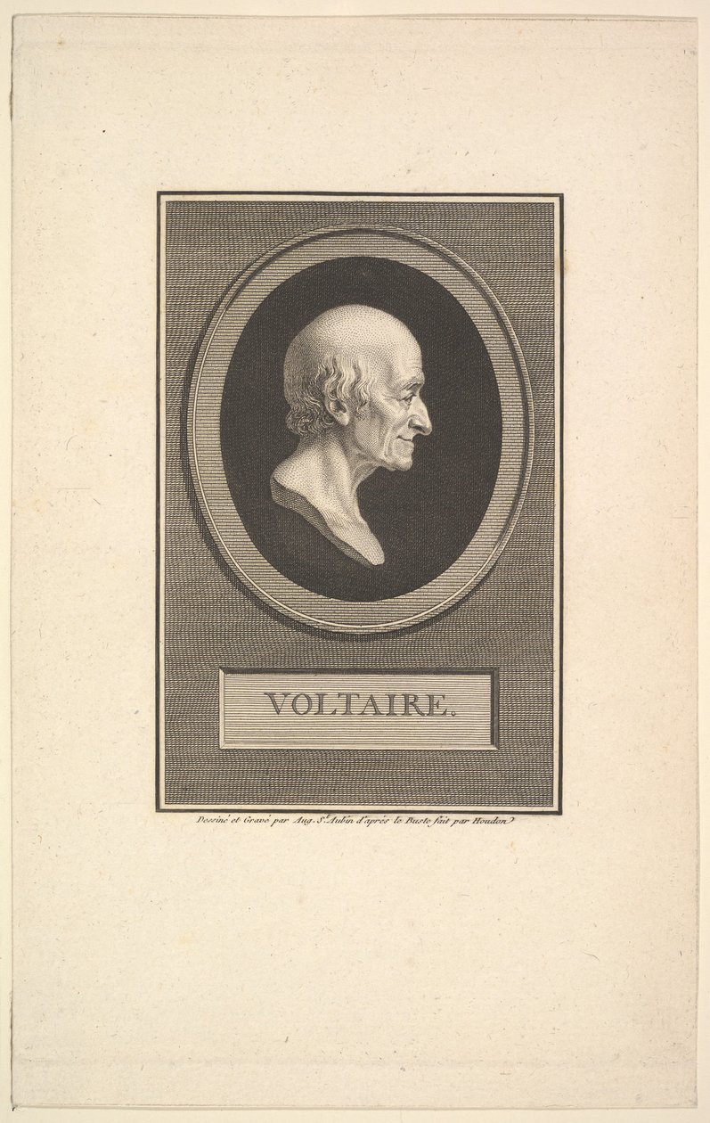 Portrait de Voltaire (1801) - Augustin de Saint Aubin