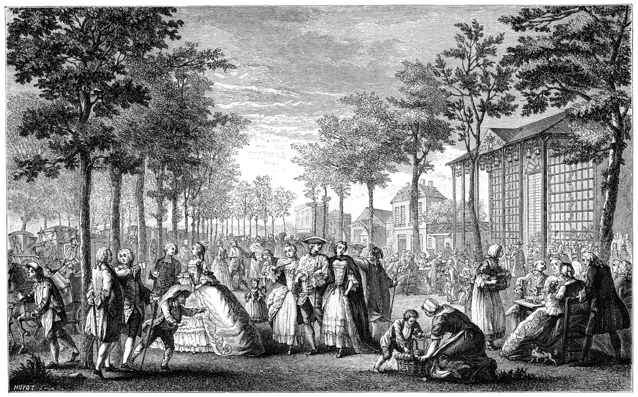 La Promenade, Paris - Augustin de Saint Aubin