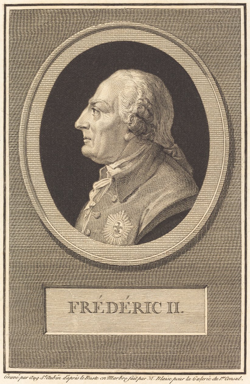 Frédéric II - Augustin de Saint Aubin after Barthelemy Blaise