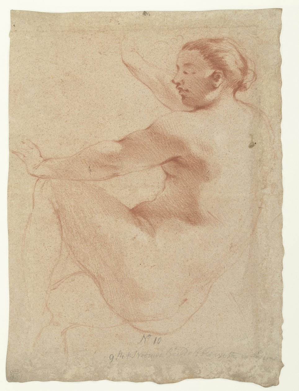 Femme nue assise - Augustinus Terwesten (I)