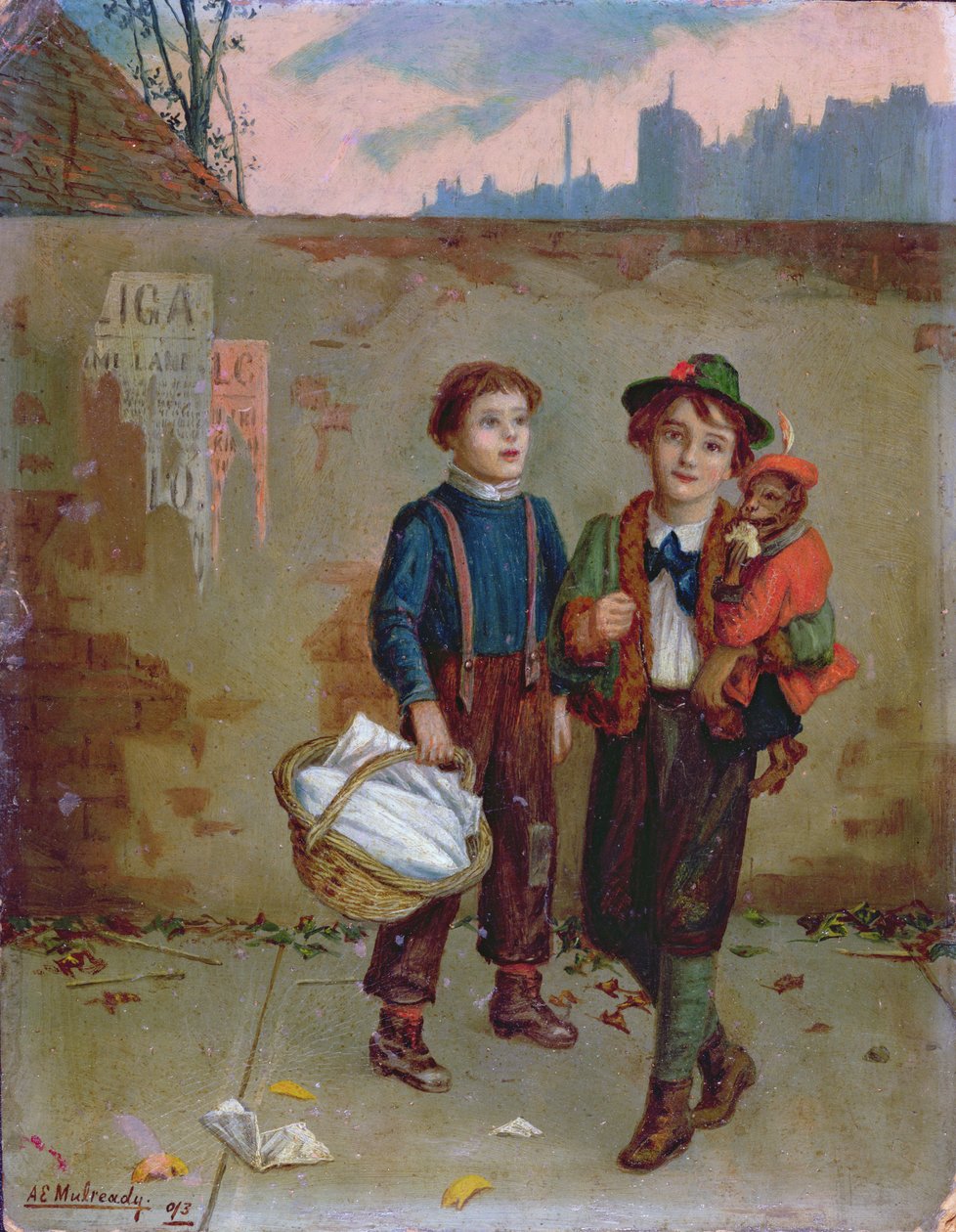 Mendiants et un singe, 1893 - Augustus Edward Mulready