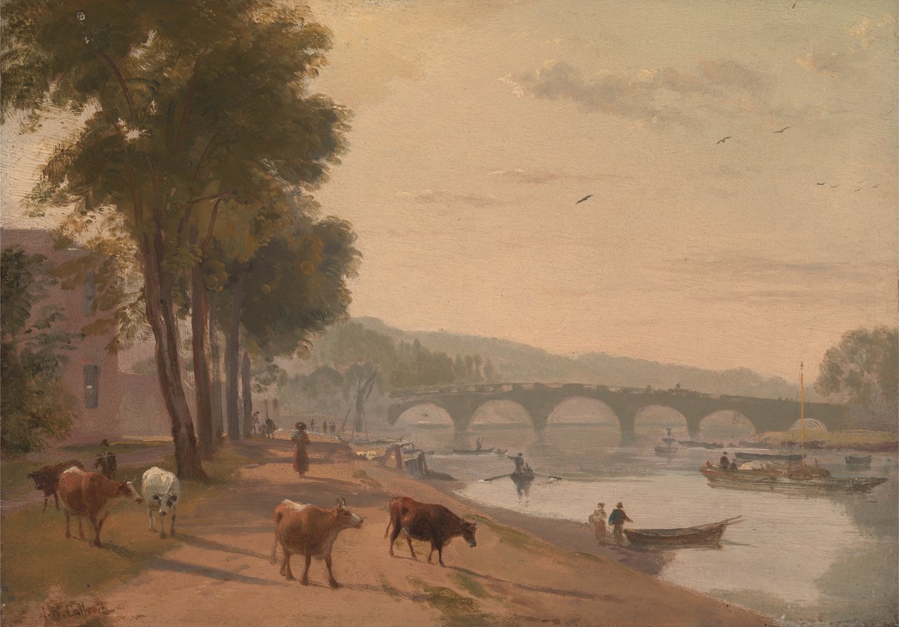 Vue du Pont de Richmond, sur la Tamise - Augustus Wall Callcott