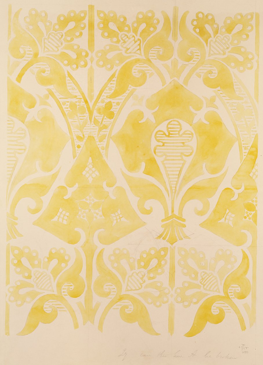 Conception pour un brocatelle de velours ou de soie, 1850 - Augustus Welby Northmore Pugin