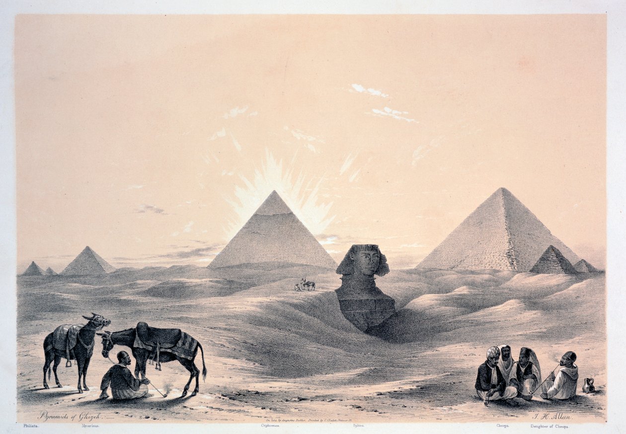 Pyramides de Gizeh, 1843 - Augustus Butler