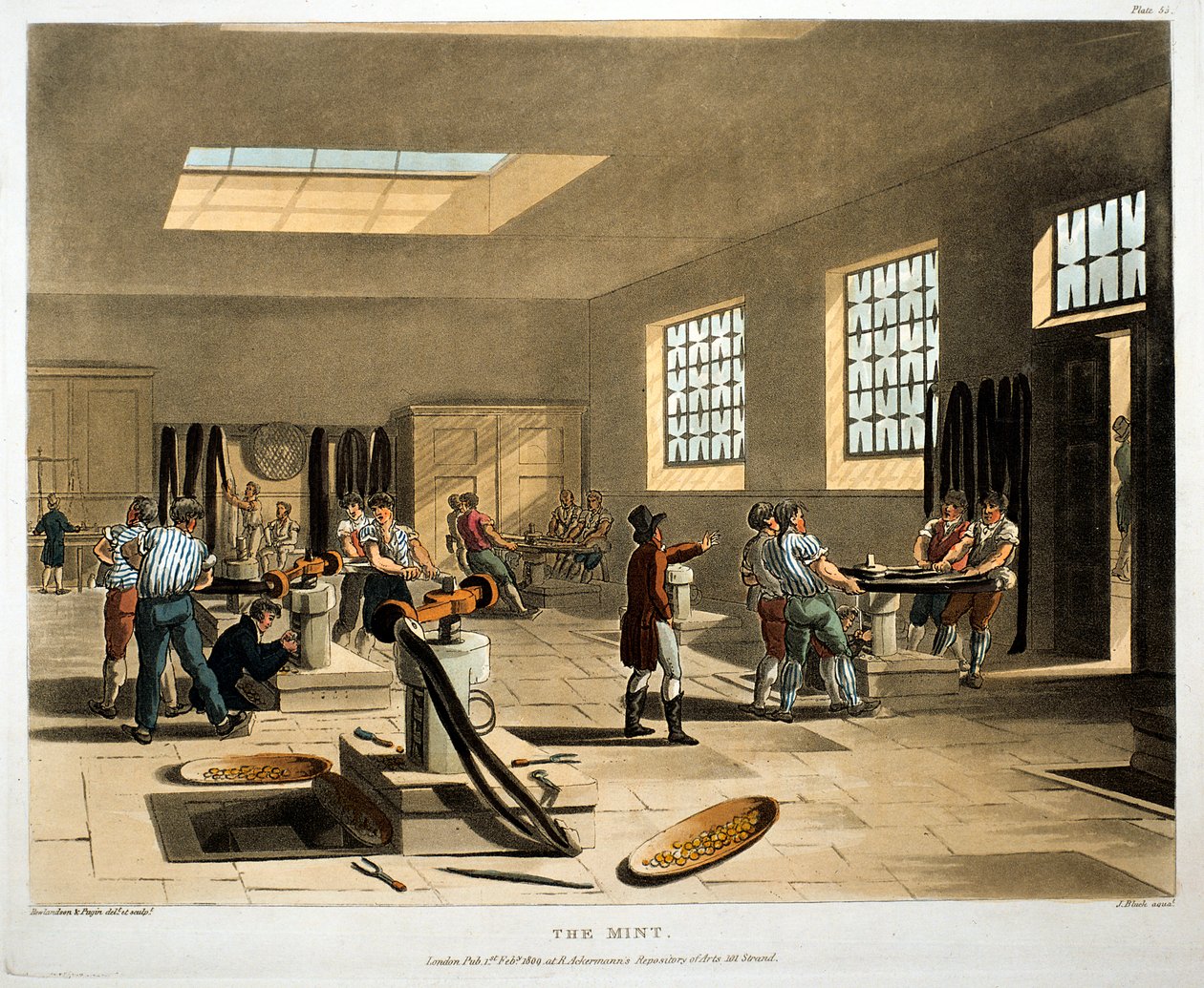La Monnaie, Londres, 1808-1811 - Augustus Charles Pugin, Thomas Rowlandson