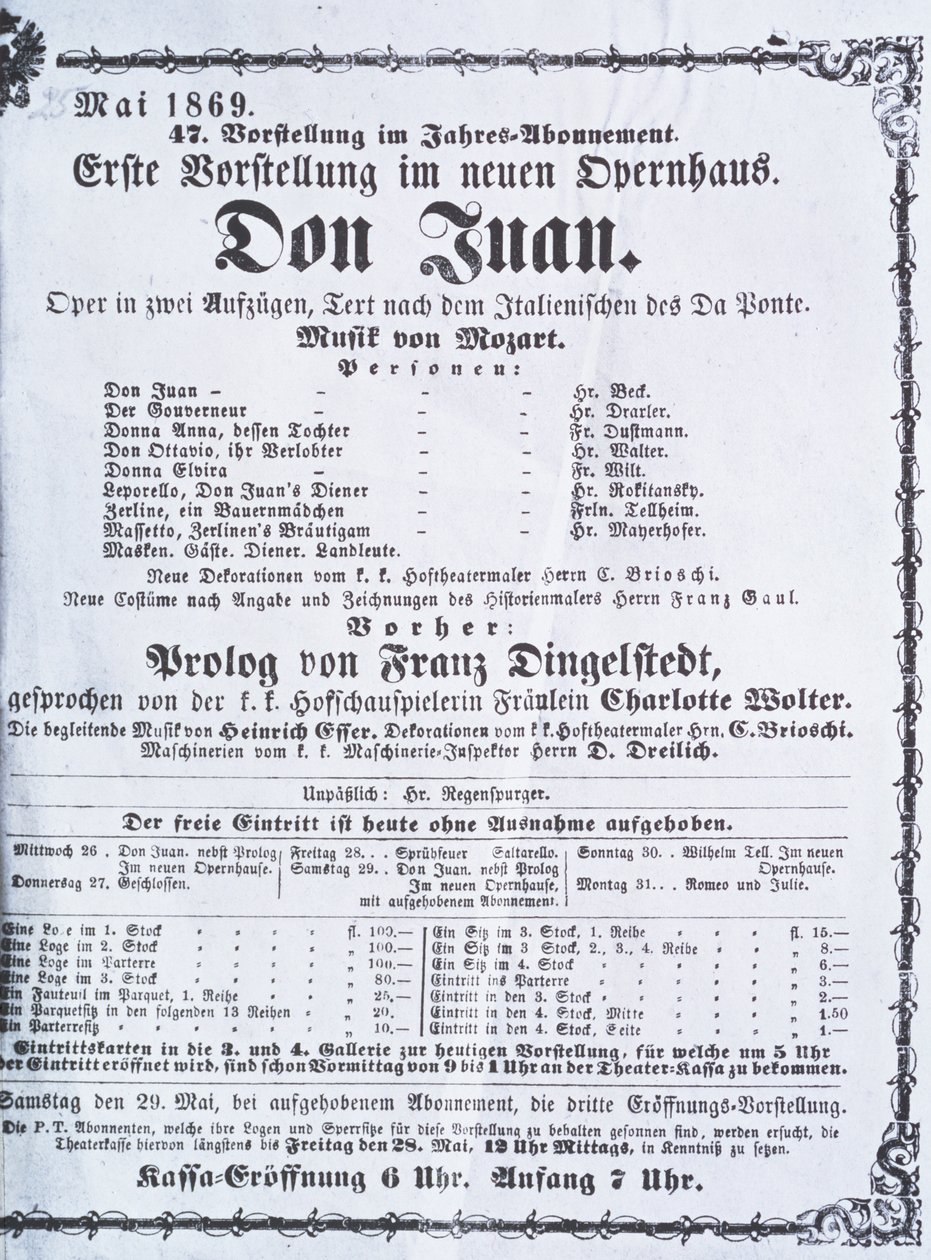 Affiche publicitaire pour une représentation de 