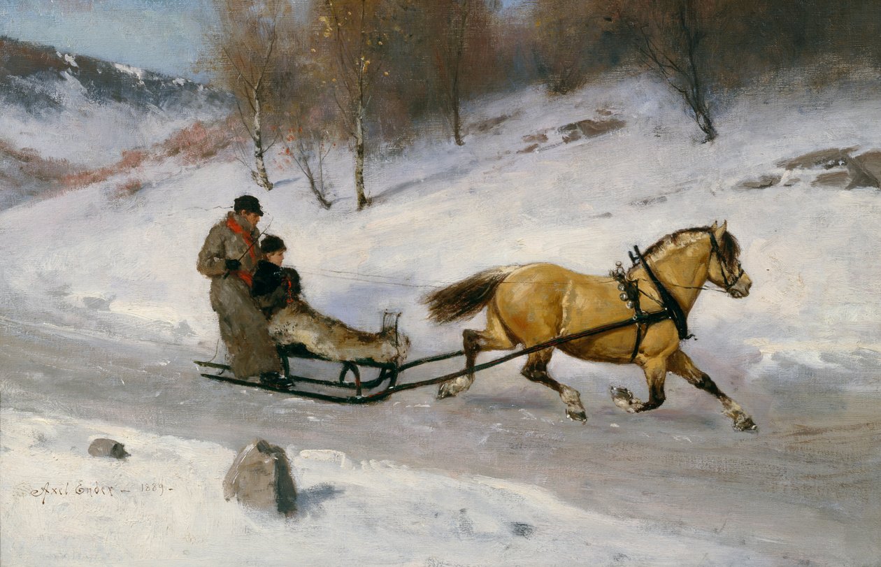 Promenade en traîneau - Axel Hjalmar Ender