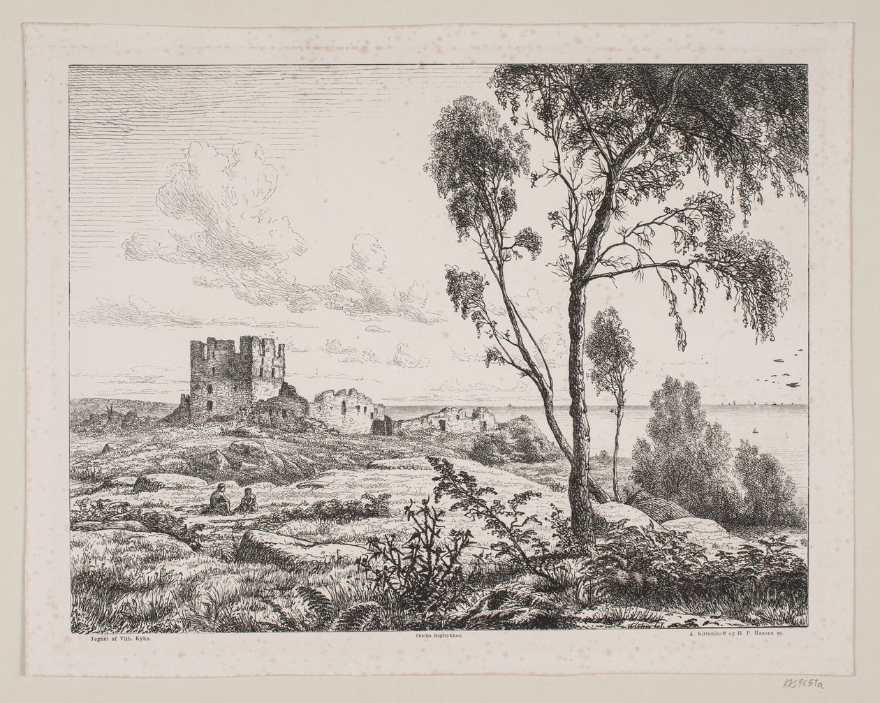 Parti ved Hammershus - Axel Theodor Kittendorff