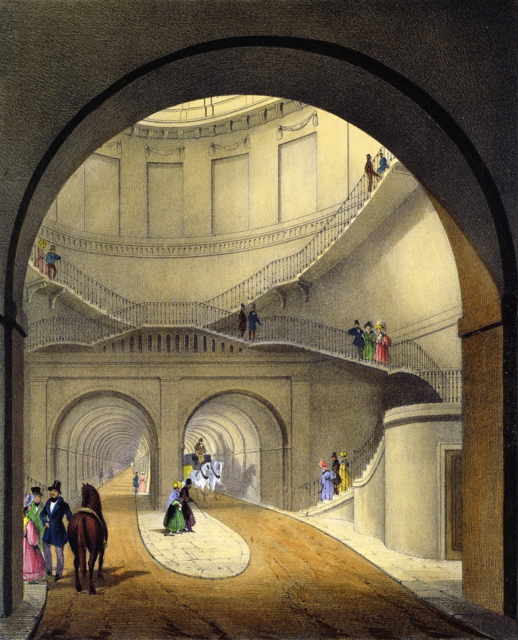 Entrée du tunnel de la Tamise, 1836 - B. Dixie