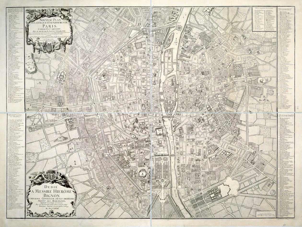 Carte de Paris, 1723 - B. Jaillot