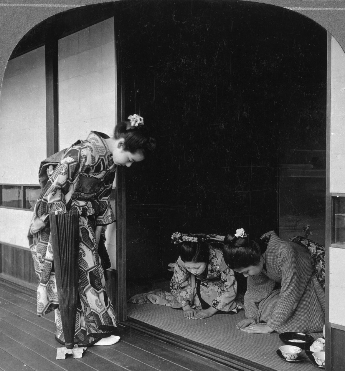 Trois femmes japonaises, Japon, 1905 - B. L. Singley