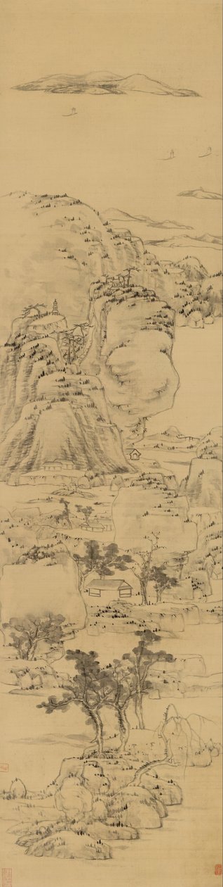 Paysage dans le style de Ni Zan (1301-1374) - Bada Shanren