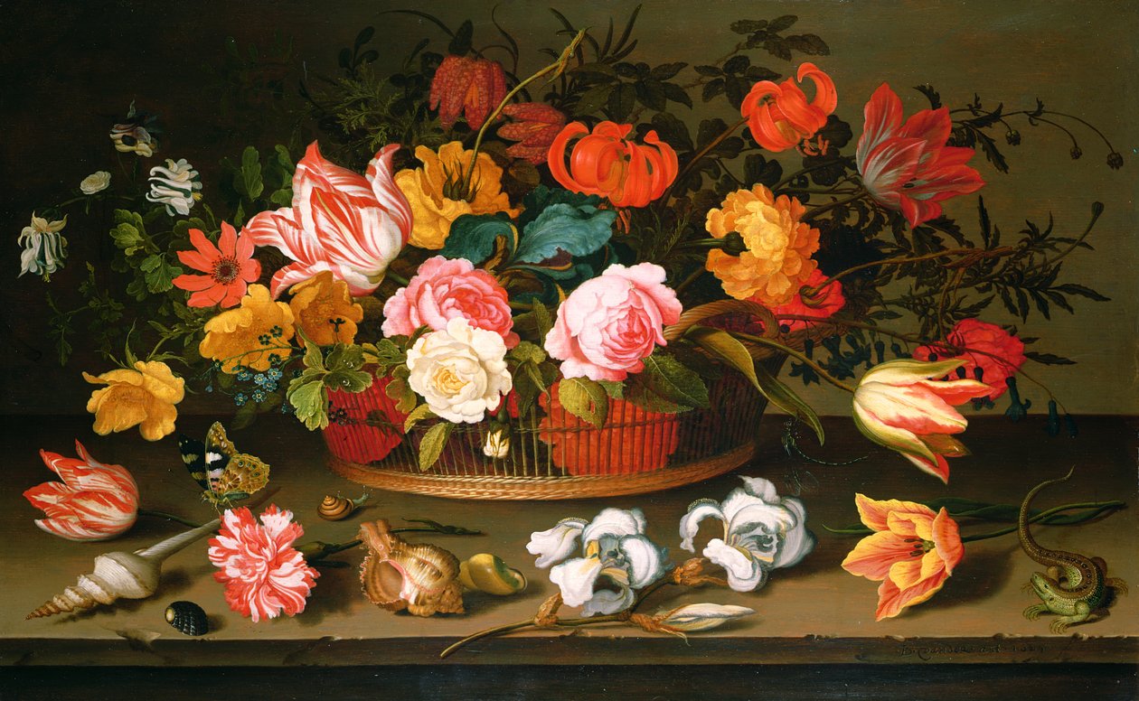 Panier de fleurs, 1625 - Balthasar van der Ast