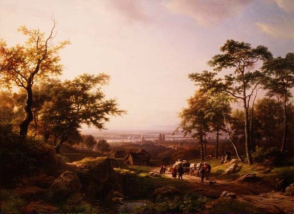 Paysage du Rhin, 19e siècle - Barend Cornelis Koekkoek