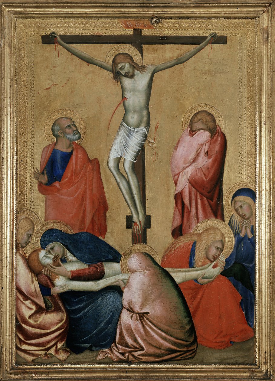 La Crucifixion et la Lamentation - Barna da Siena