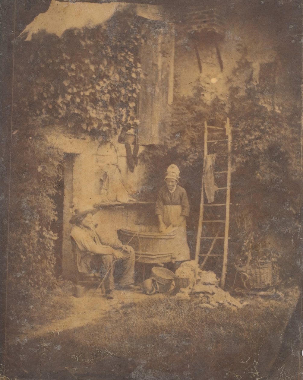 La lessive, années 1840 - Baron Louis Adolphe Humbert De Molard