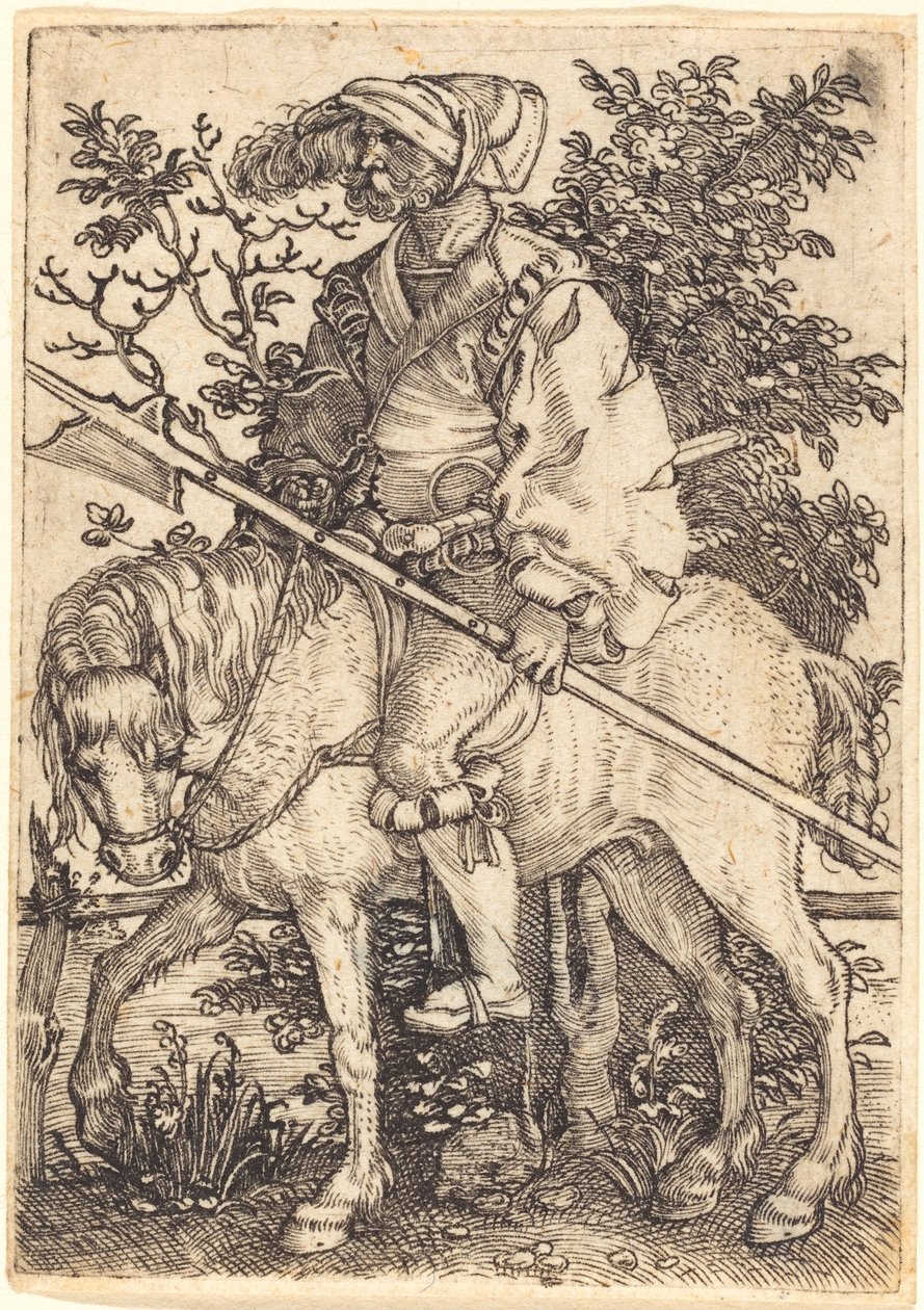 Hallebardier à cheval - Barthel Beham