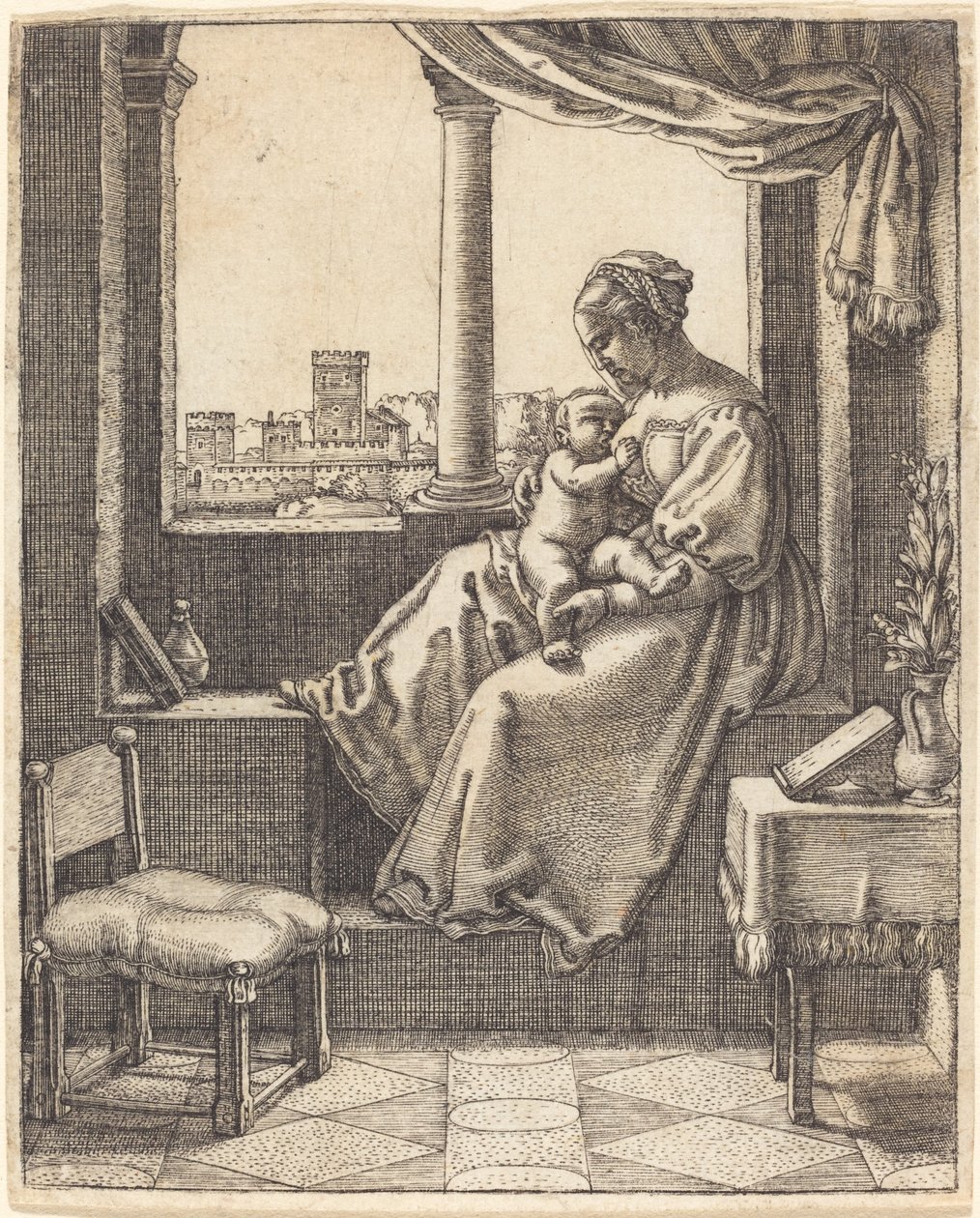 Vierge à la fenêtre - Barthel Beham