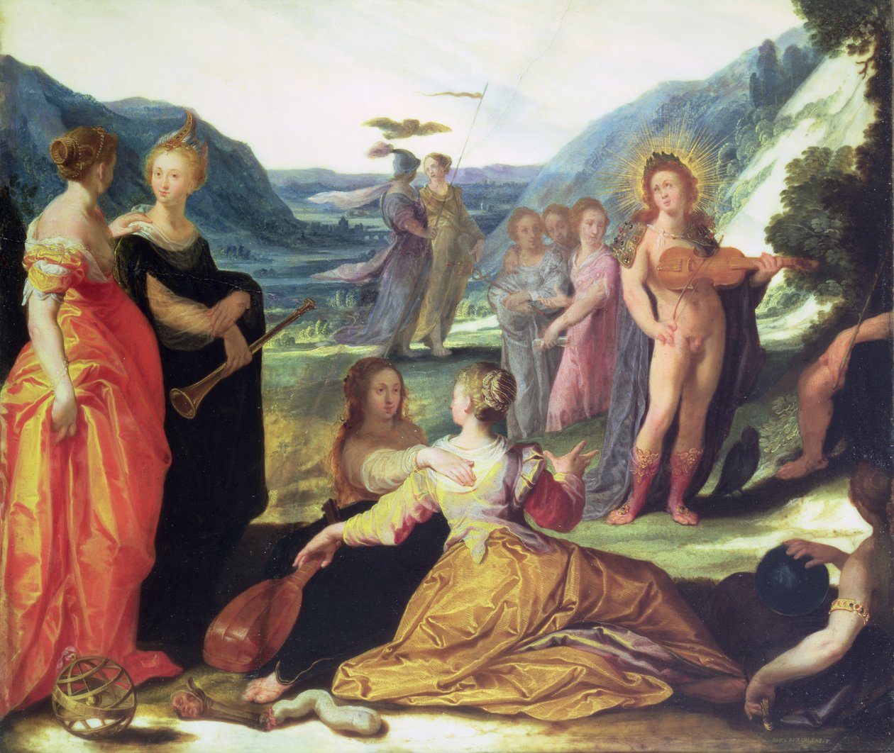 Apollon, Pallas et les Muses, 16ème siècle - Bartholomaeus Spranger