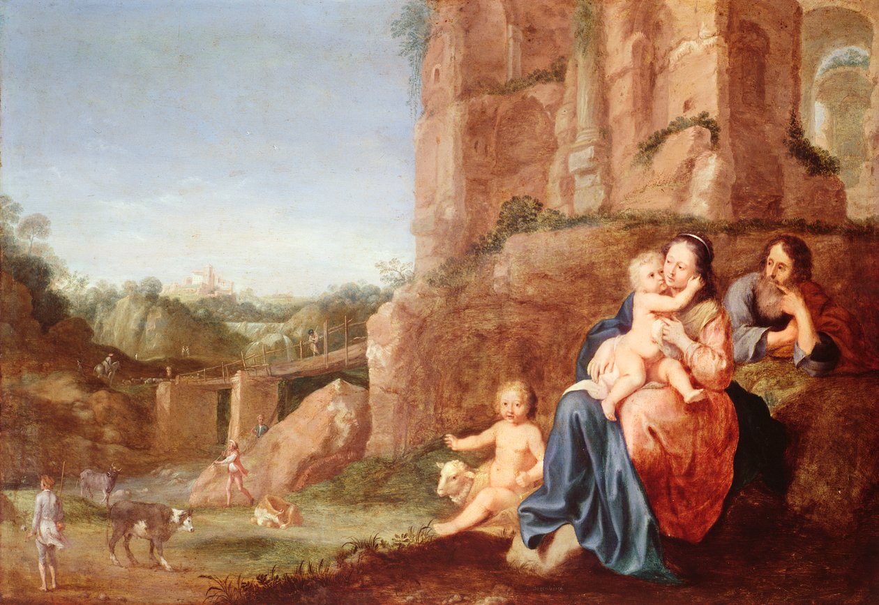 La fuite en Égypte, 17ème siècle - Bartholomeus Breenbergh