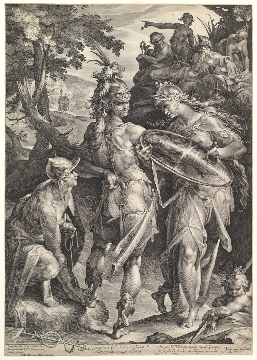 Minerve et Mercure armant Persée - Bartholomeus Spranger