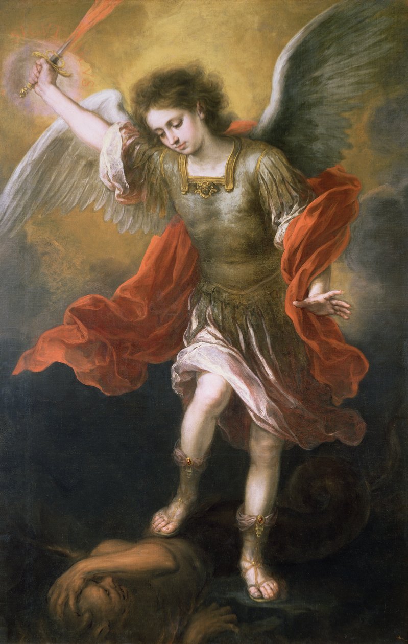 Saint Michel bannit le diable dans l