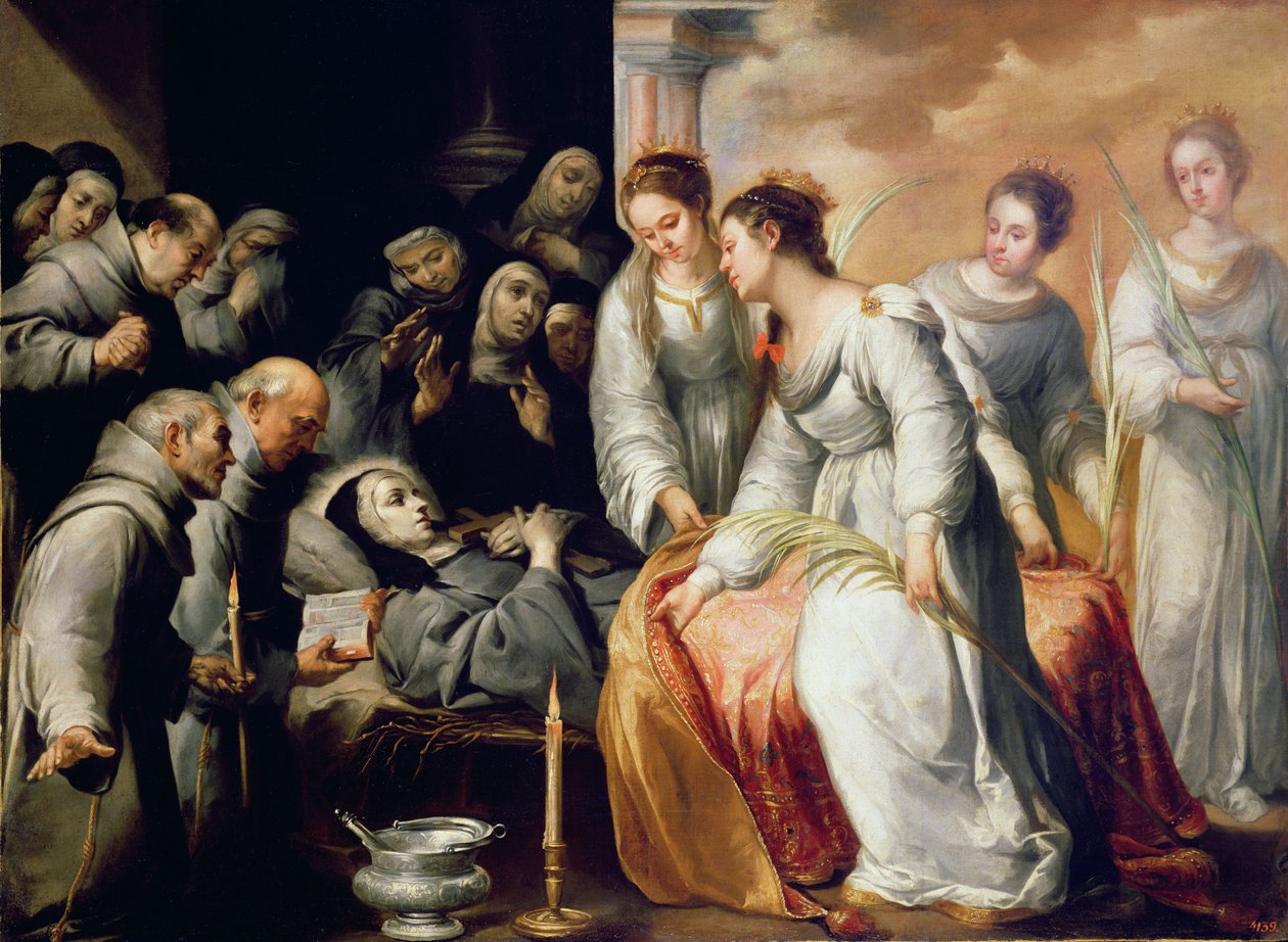 La mort de Sainte Claire - Bartolomé Esteban Murillo